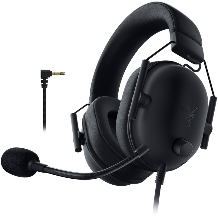 Геймърски слушалки Razer Blackshark V2 X, Мултиплатформена: PC, Nintendo Switch, Мобилна, Xbox Лицензирана, честота 12 Hz - 28 kHz, чувствителност 100 dB, пасивна шумоизолация, честота на микрофона: 100 Hz - 10 kHz, 3.5 мм жак интерфейс
