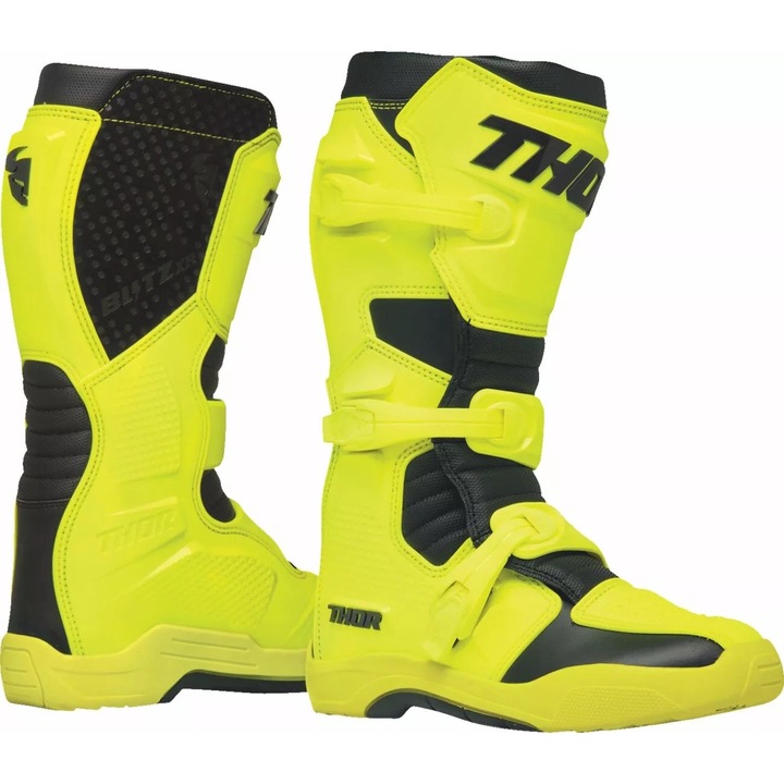 Cizme Moto, Thor, Blitz Xr Fluo, 43 Verde