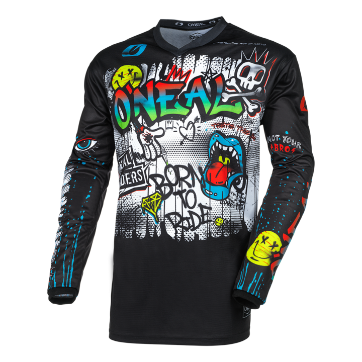 Bluza motocross O`NEAL ELEMENT RANCID BLACK/WHITE, XL