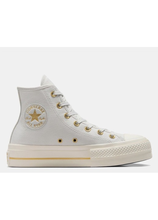 Tenisi dama Chuck Taylor All Star Lift, Converse, Cauciuc, Gri/Alb