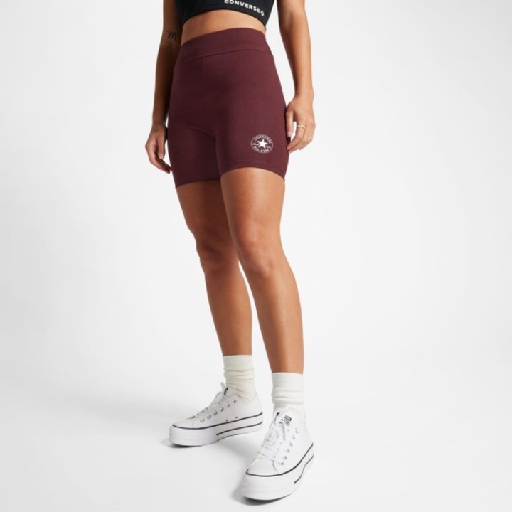 Pantaloni scurti sport Converse, Retro Chuck Taylor, slim fit, bumbac/spandex, maro, M INTL