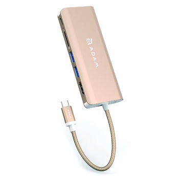 Adaptor Adam Elements CASA Hub A01 Aluminum 6 Ports Type-C 4K Gold Adaptor Adam Elements CASA Hub A01 Aluminum 6 Ports Type-C 4K Gold