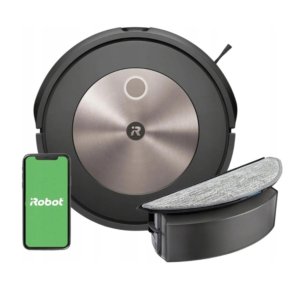 Aspirator robot iRobot Roomba Combo j5, negru, 3,4 kg, cu functie de spalare umeda