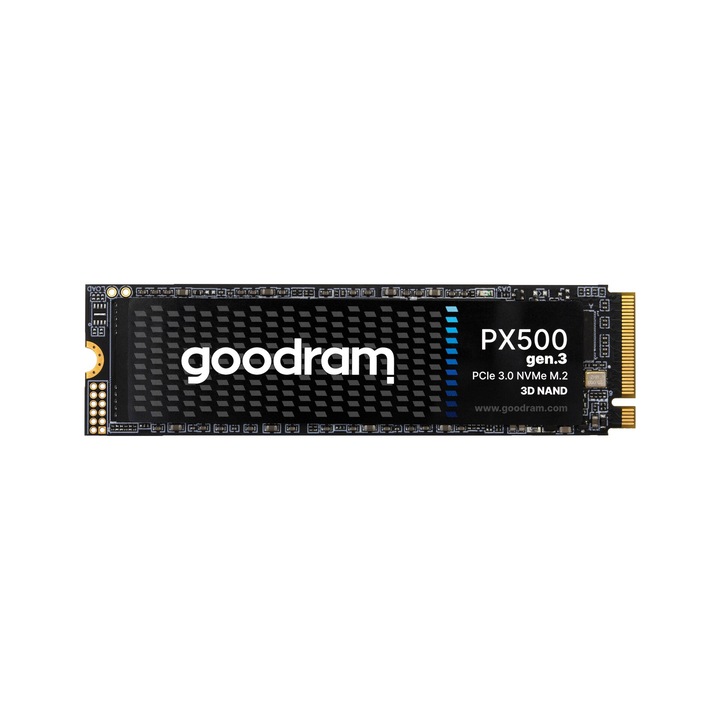 Solid-State Drive SSD GoodRam, 512GB, M.2 2280 PCIe 3.0, viteze de citire 3200 MB/s, viteze de scriere 2400 MB/s