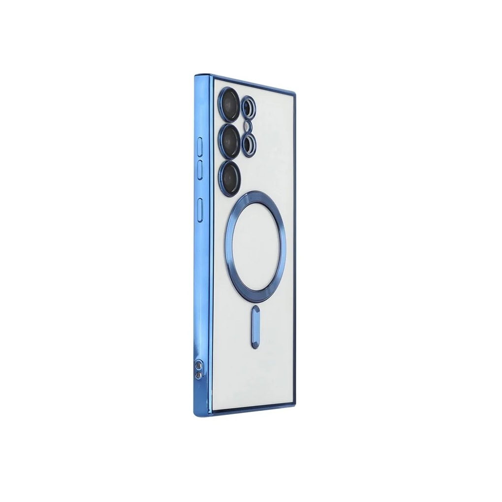 Husa compatibila cu Samsung Galaxy S26 Ultra, ALC MOBILE, pentru telefon mobil cu protectie pentru camera, Tehnologie MagSafe, rezistenta la socuri, contur Albastru