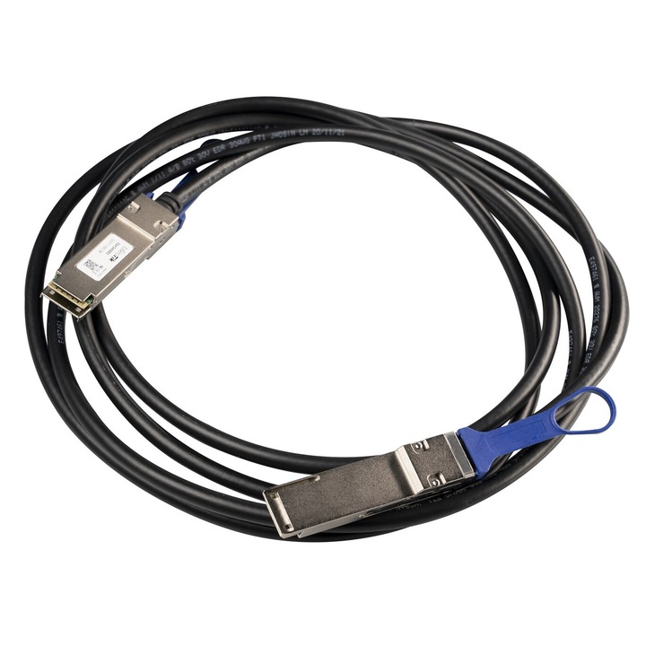 Cablu InfiniBand 3 m, MikroTik, QSFP+ la QSFP+, 100 Gbit/s, negru