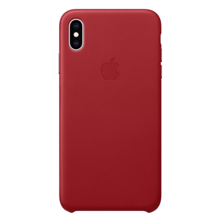 Husa Leather Case pentru Apple iPhone XS Max, Red