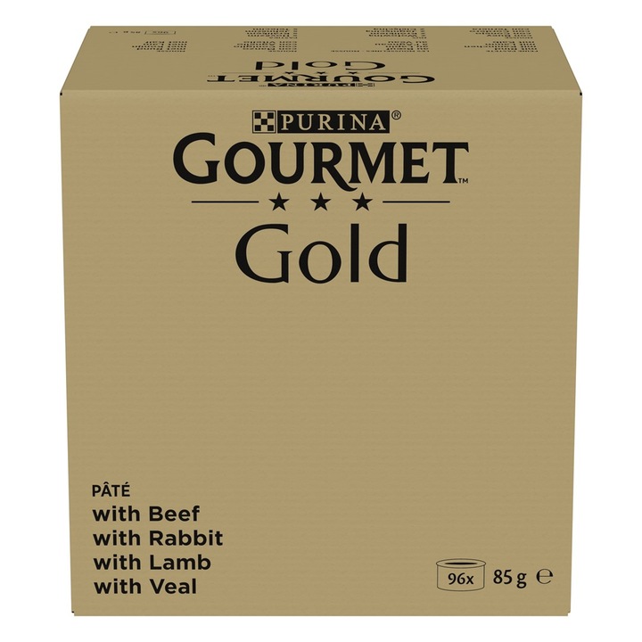 Set Hrana umeda pentru pisici, GOURMET Gold, mix de arome, 96x85g, 8.16 kg