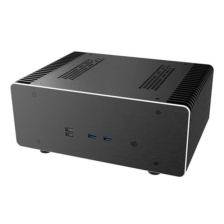 Carcasă PC Montech X5M microATX mid-tower, ARGB, sticlă securizată, negru