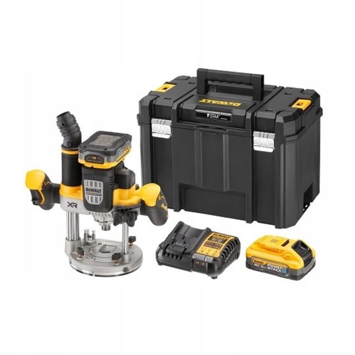 Рутер, DeWALT, 18V, 12mm, 2x5Ah, черен/жълт