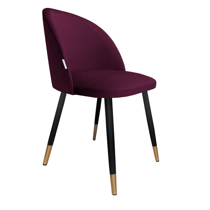 Стол Atos Colin, кадифена тапицерия, черни/златни крака, 76x57x49см