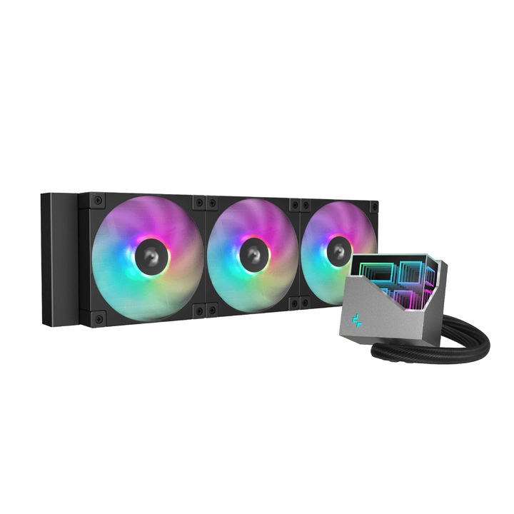 Охладител за процесор DeepCool водно охлаждане Water Cooling LT360 - Addressable RGB, Infinity mirror design - LGA1851/AM5 R-LT360-BKAMNC-G-1