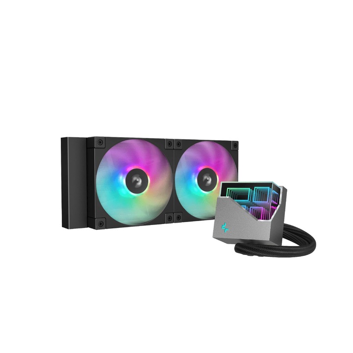 Охладител за процесор DeepCool водно охлаждане Water Cooling LT240 - Addressable RGB, Infinity mirror design - LGA1851/AM5 R-LT240-BKAMNC-G-1