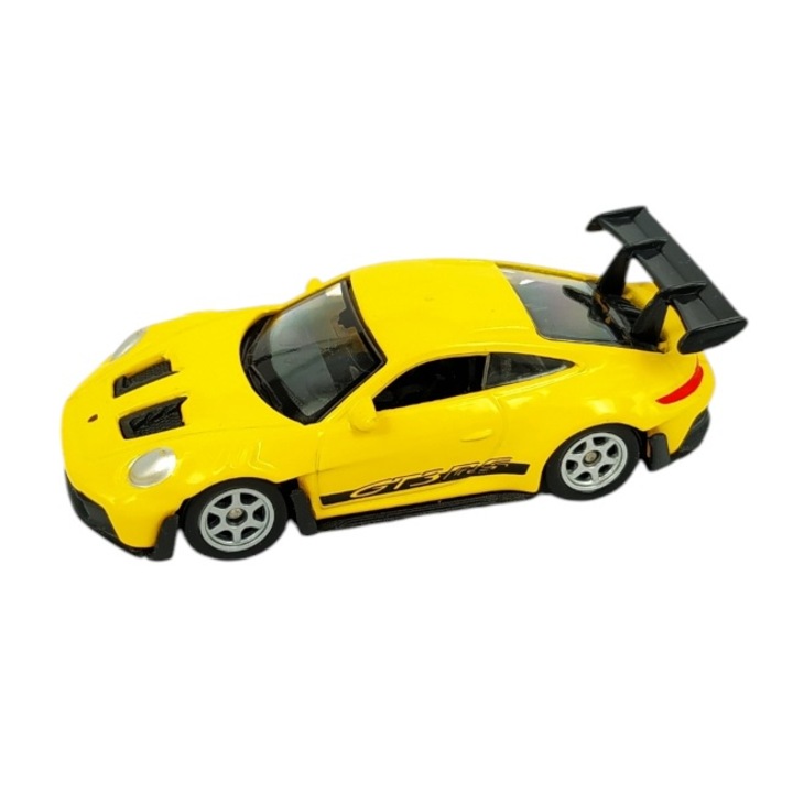 Количка Welly Porsche 911 GT3 RS, Колекционерска, Метален модел, Мащаб 1:64, Жълт