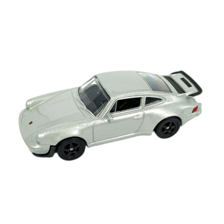 Количка Welly Porsche 911 Turbo, Колекционерска, Метален модел, Мащаб 1:64, Сив