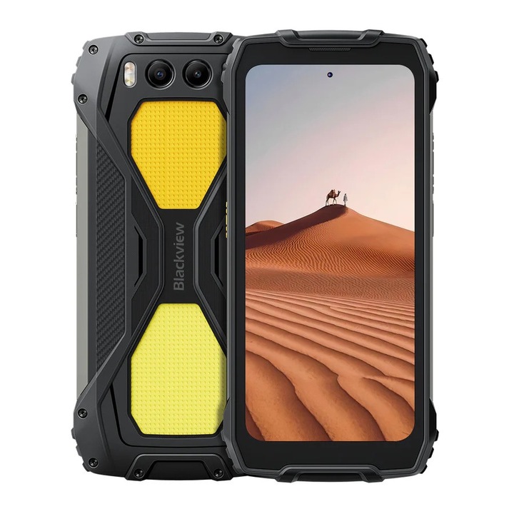 Blackview BV7300 mobiltelefon, fekete, 4G, 6,67 hüvelykes HD+ IPS, Android 14, 18 GB RAM (6 GB + 12 GB bővíthető), 256 GB ROM, 50 MP hátul + 32 MP előlap + 20 MP Night Vision, 15000 mAh, Dual SIM hibrid