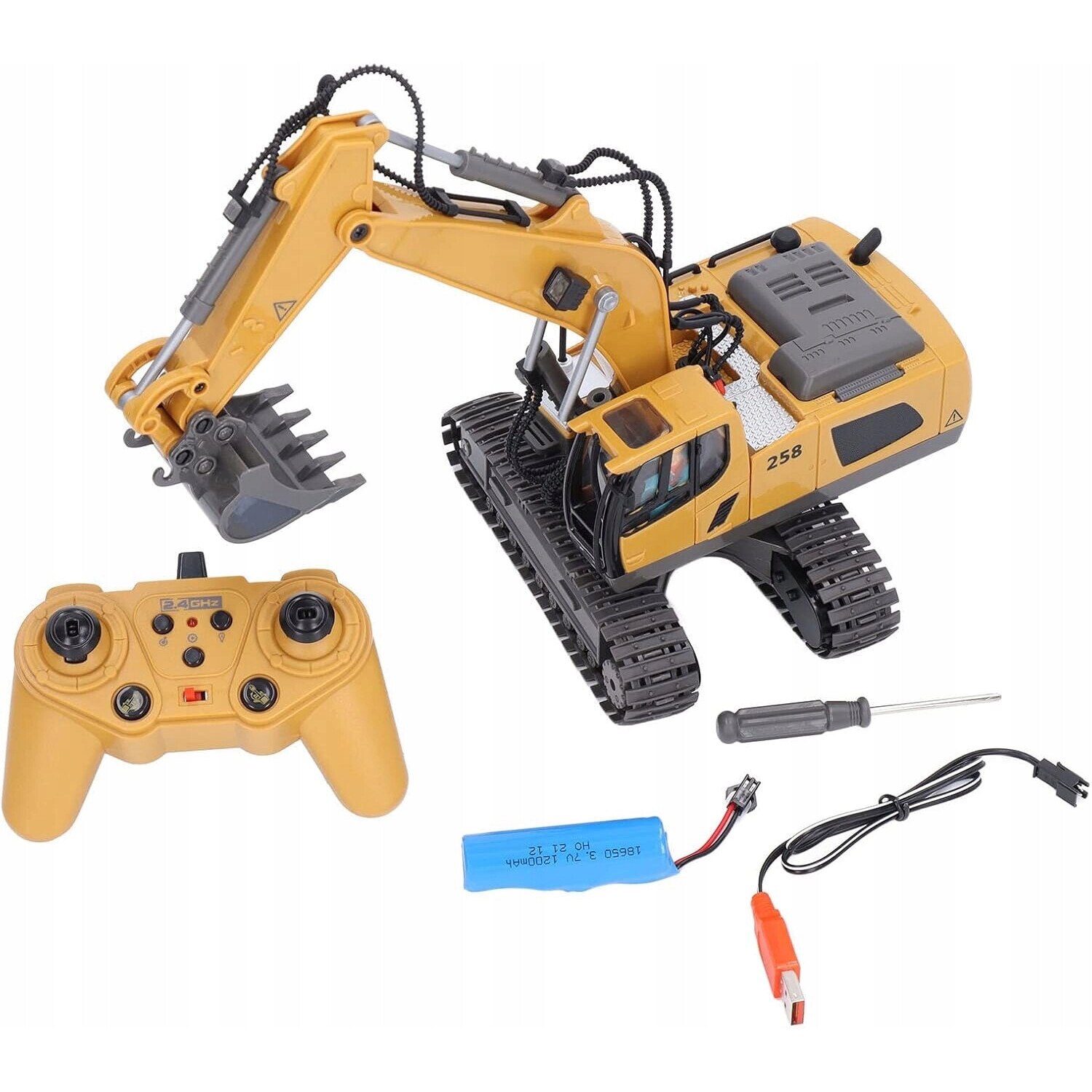 m☺︎ Excavator cu telecomanda, XZS XUEZHISHAN TOYS, 1:20, 2,4 GHz