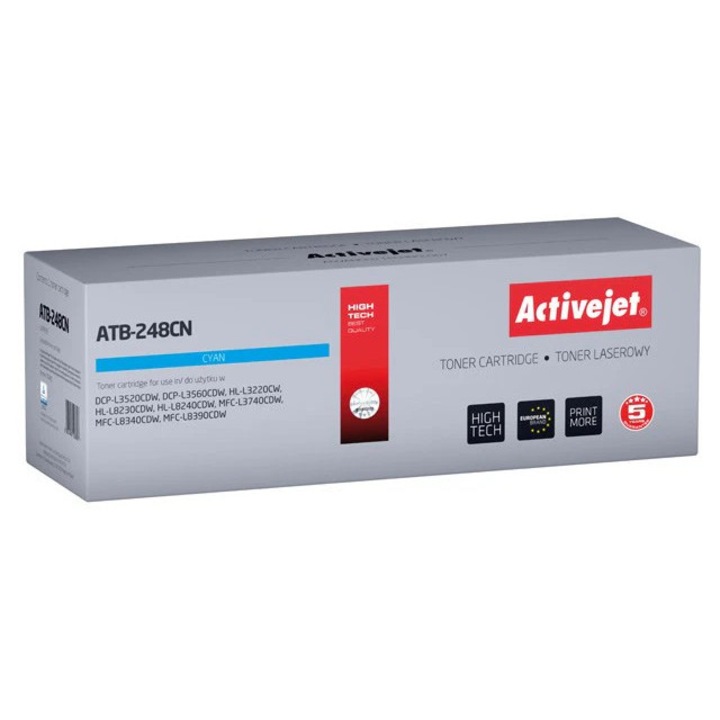 Toner Activejet ATB-248CN, pentru Brother TN248C, 1000 pagini, albastru