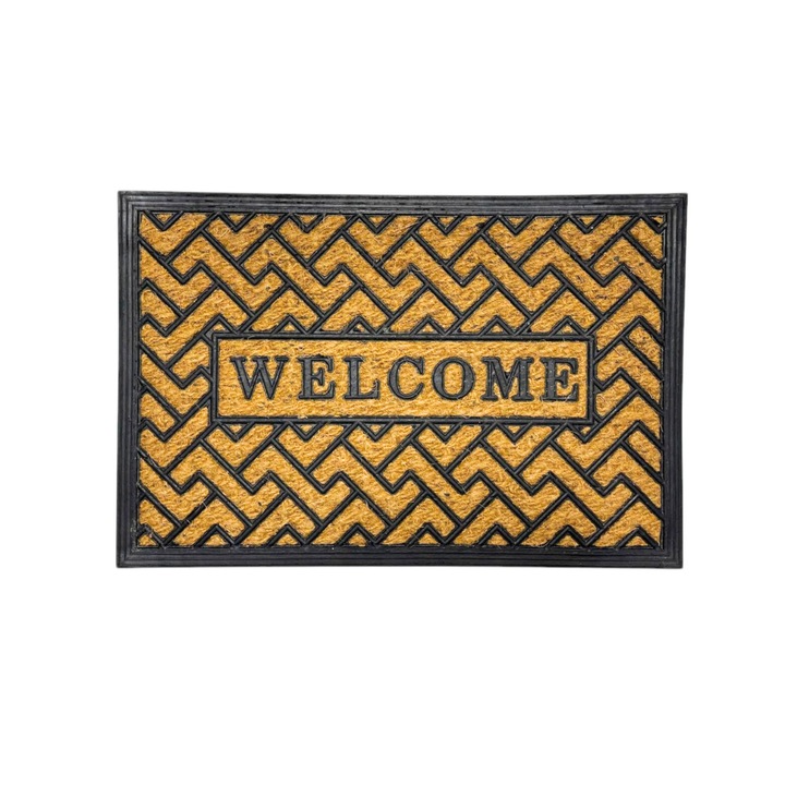 Bejárati lábtörlő, kókuszrostból és gumiból, Classic 5 modell - 60x40 cm
