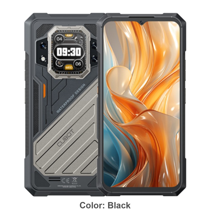 Мобилен телефон Cubot KingKong X Pro, Черен, 6.72", 12GB RAM, 256GB ROM