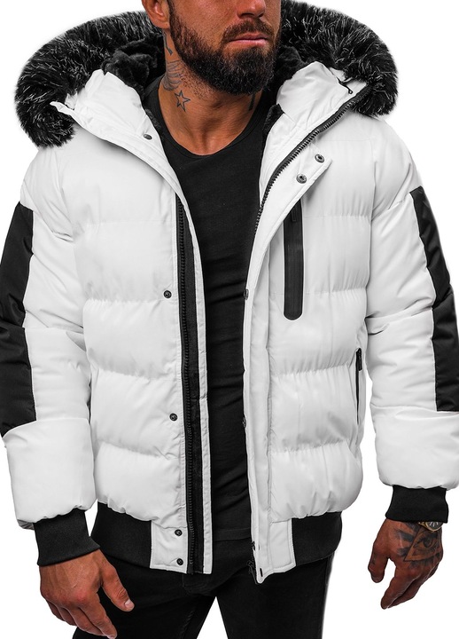 Férfi dzseki OZONEE O/M798, Fehér