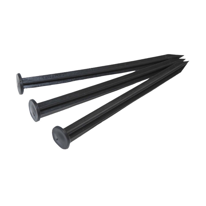 Tarusi, cuie de plastic pentru fixare agrotextil, set de 50 buc x 20 cm