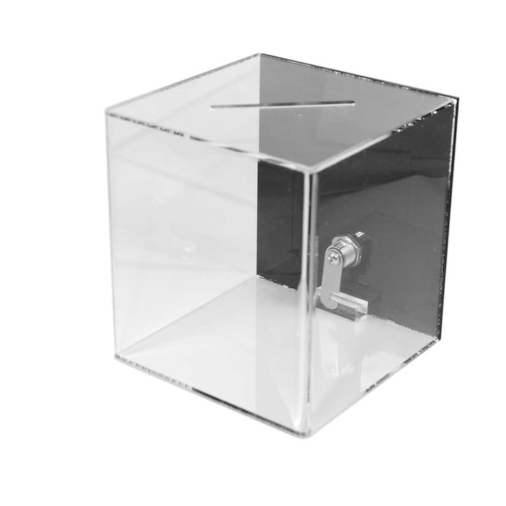 Cutie bacsis CB2. Recomandata pentru colectare fonduri, tips box