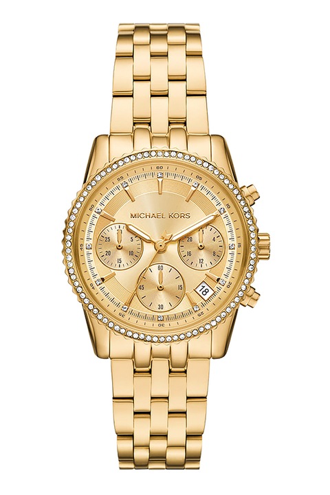 Michael Kors, Часовник Bryant от неръждаема стомана с хронограф и кристали, Златист