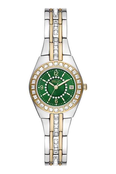 Relic, Кварцов часовник с лого, Сребрист, Златист, Морскозелен