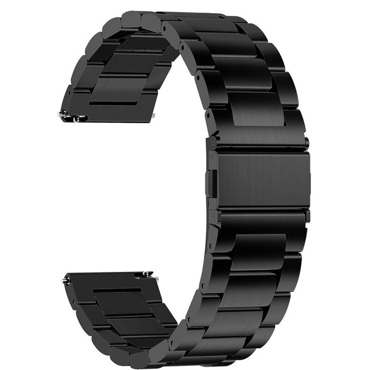 Каишка за смарт часовник, HUANLONG, съвместима с Samsung Galaxy Watch 46 мм, Galaxy Watch 3 45 мм, Gear S3 Frontier/Classic, Garmin Vivoactive 4/Forerunner 945, Huawei Watch GT2 46 мм, черен