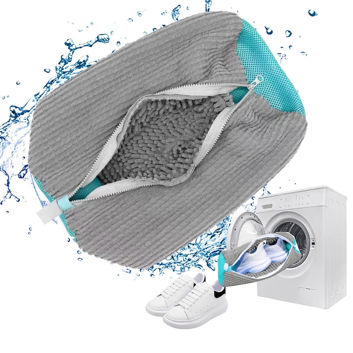 Sac de spalat incaltaminte - Saculeti pentru rufe, reutilizabile, Sac de depozitat pantofi, pentru Pantofi Sport, Ghete, Papuci. Protectie la Masina de Spalat pentru Toate Marimile