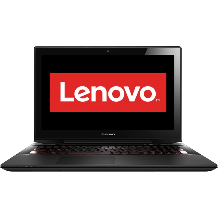 Laptop Lenovo IdeaPad Y50-70 cu procesor Intel® Core™ i5-4210H 2.90GHz, Haswell™, 15.6", Full HD, 8GB, 1TB + 8GB SSHD, nVidia GeForce GTX 860M 4GB, FreeDOS, Black