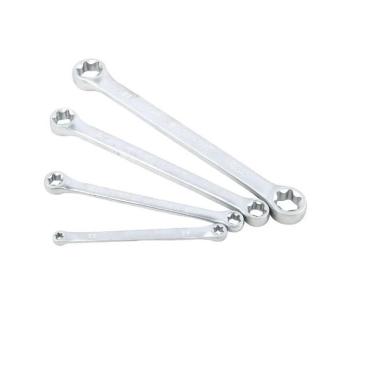 Chei inelare Torx E6-E24 profesionale, Chei torx Crv, Set 4 piese, SPO SCULEPROFIONLINE