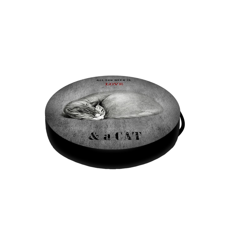 Bertoni, saltea pisici, rotunda, Sleeping Cat, 40 x10 cm, Gri