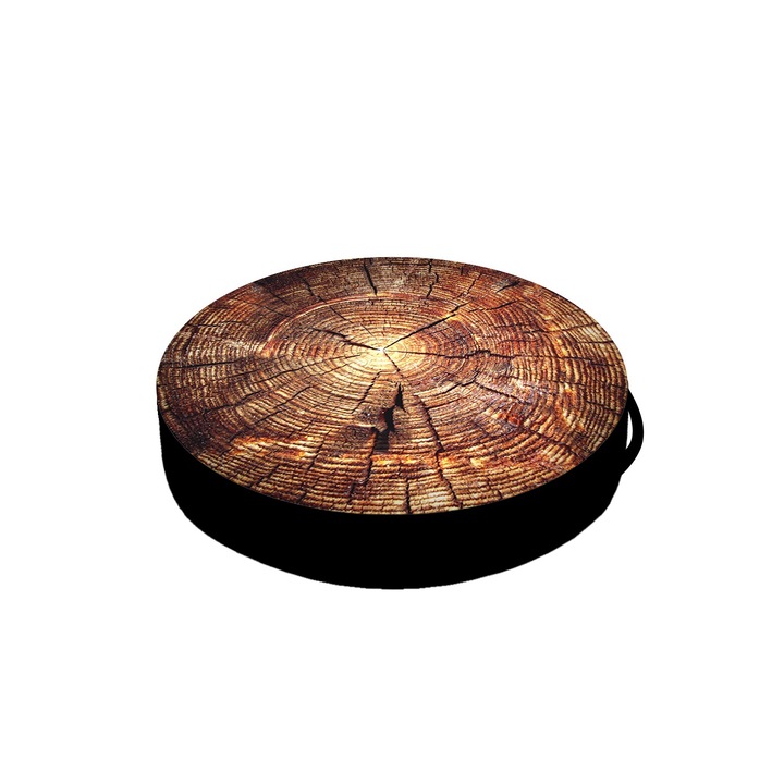 Bertoni, saltea pisici, rotunda, Akacia, 40 x10 cm, Maro