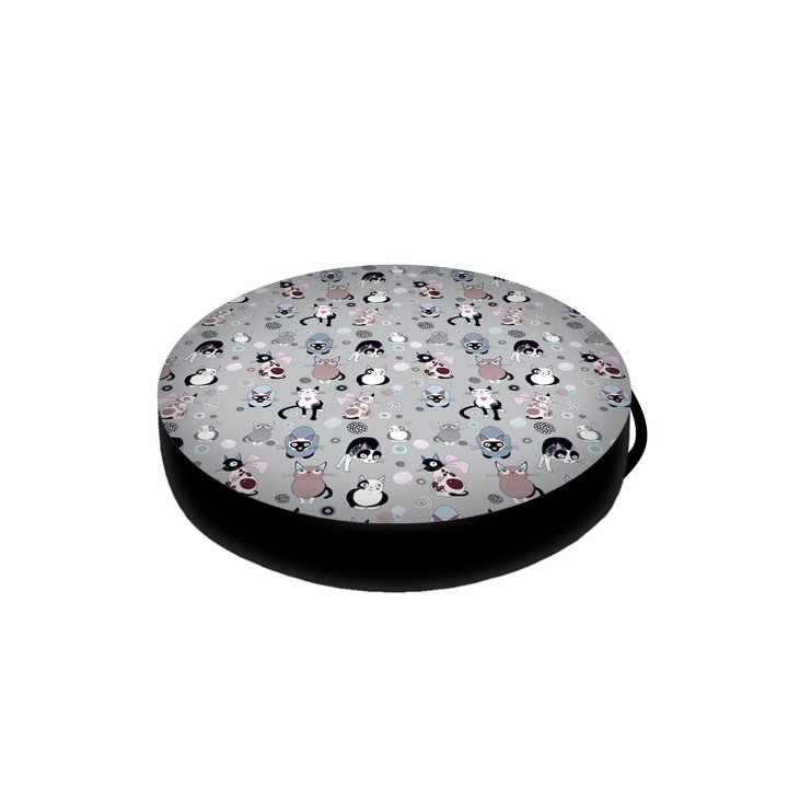 Bertoni, saltea pisici, rotunda, Catnip, 40 x10 cm, Gri