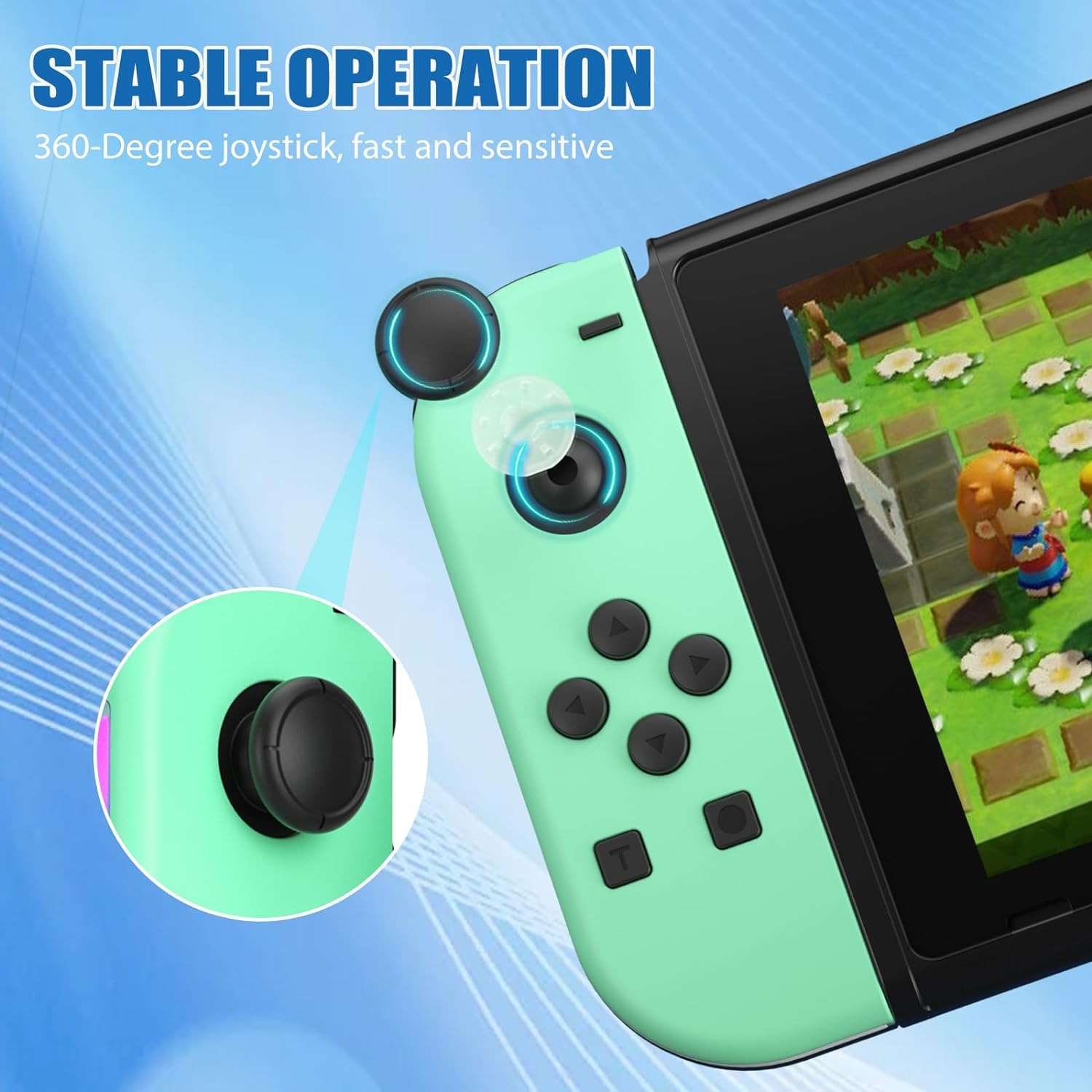 Controler de joc fara fir cu RGB (Potrivit pentru Nintendo Switch