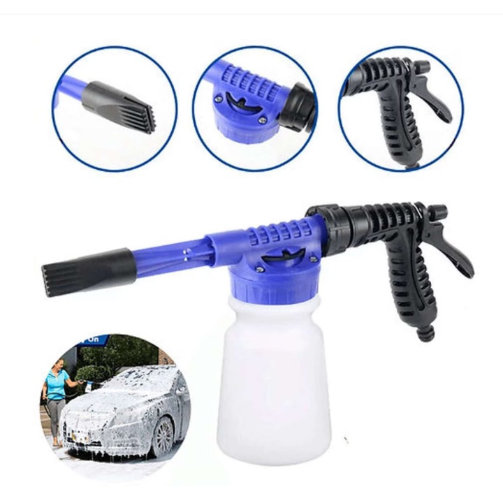 Pistol HOZRO, CarWash cu Recipient de Solutie de Curatare Auto, Lance de 20 cm si Diametru Recipient de 12,5 cm pentru Spalare Eficienta