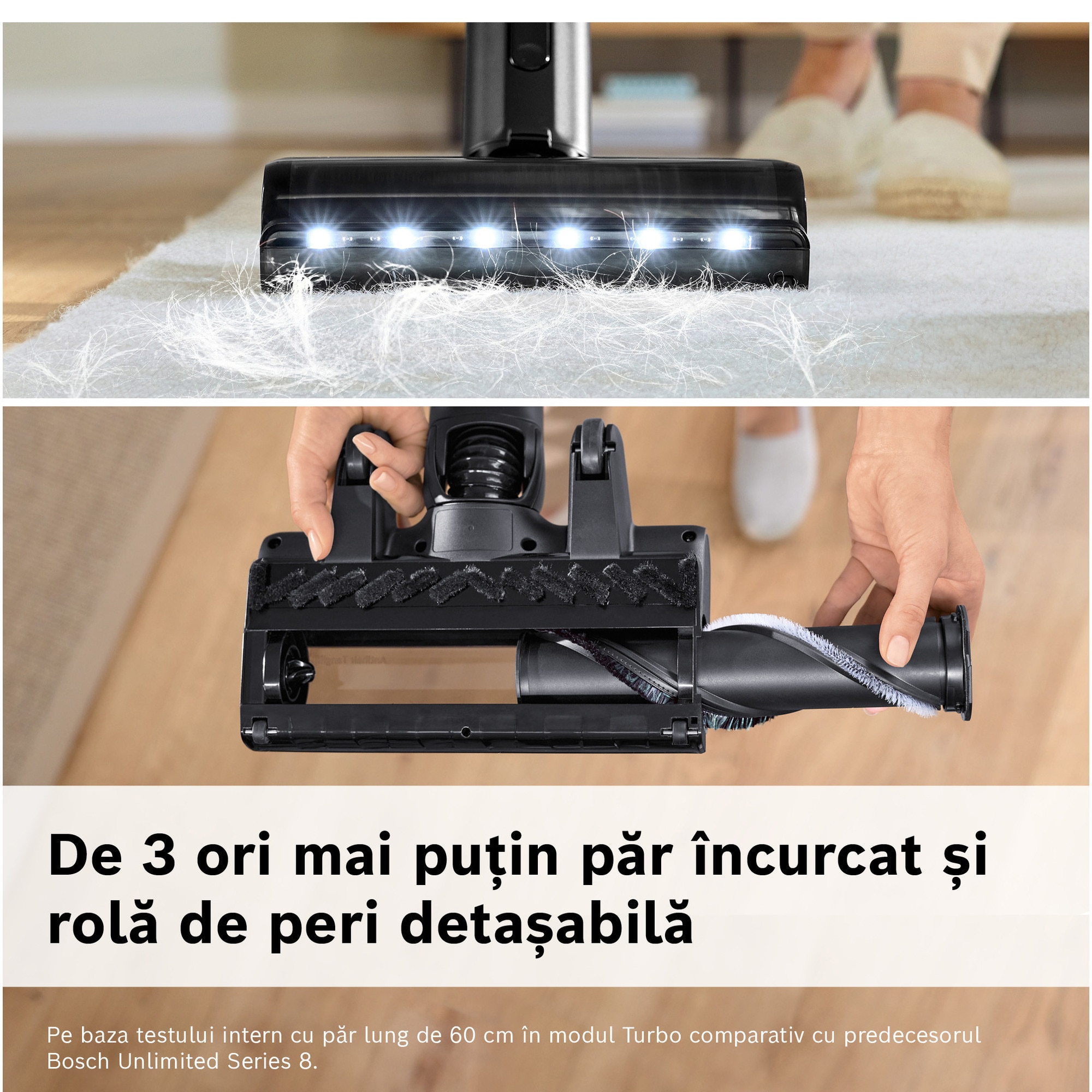 Aspirator cu acumulatori Bosch Unlimited 9 BBS931WBA, baterie 3 Ah, 3 moduri de curatare, Perie MicroClean, Perie xxl tapiterie, 99.9% aspirare praf, duza pt spatii inguste, Senzor MicroClean, Autonomie pana la 60 min. Alb