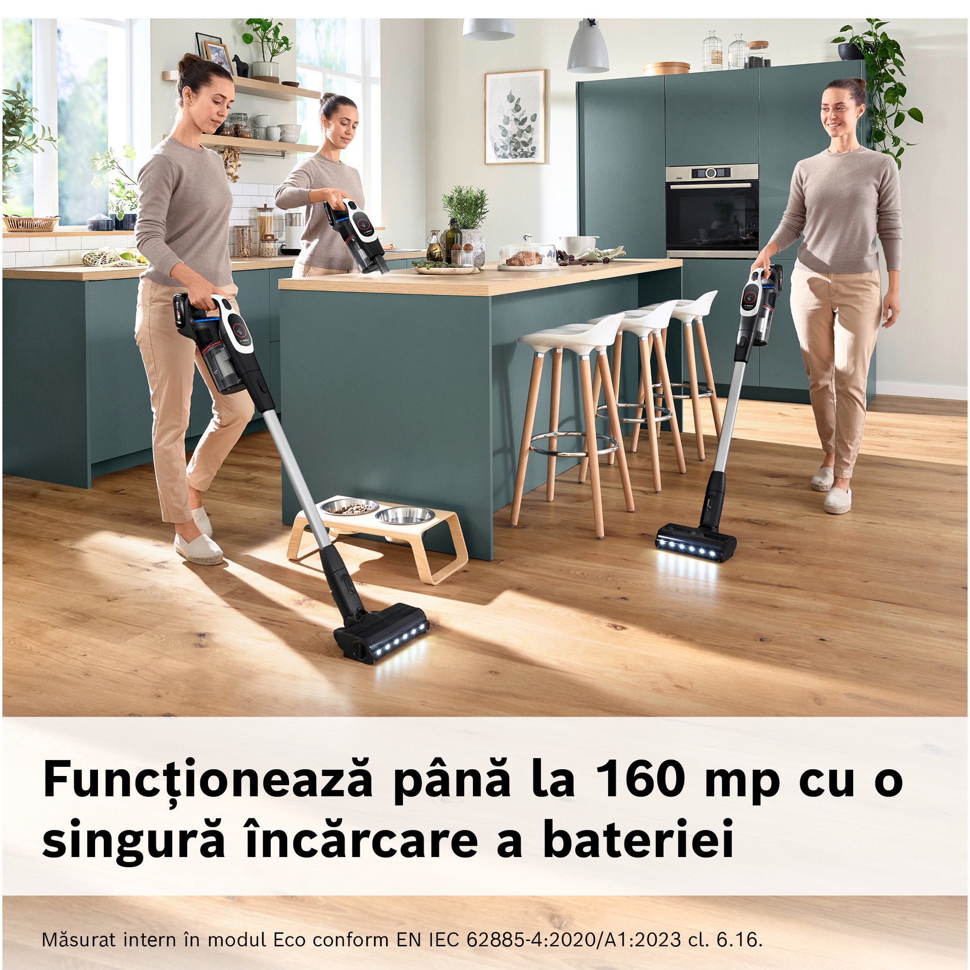 Aspirator cu acumulatori Bosch Unlimited 9 BBS931WBA, baterie 3 Ah, 3 moduri de curatare, Perie MicroClean, Perie xxl tapiterie, 99.9% aspirare praf, duza pt spatii inguste, Senzor MicroClean, Autonomie pana la 60 min. Alb