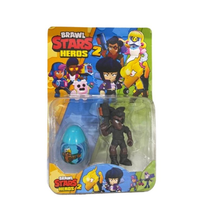 Figurina tip Brawl Stars Heros 2 si ou surpriza, 3 ani, maro