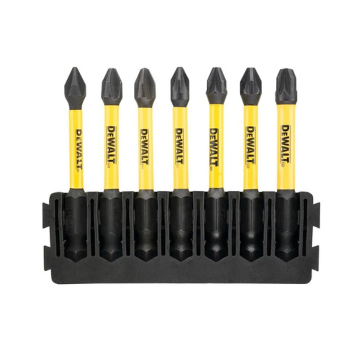Set biti de impact DeWALT PH/PZ, 7 piese