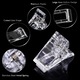 Set 5 clips pentru extensii unghii, plastic transparent, reutilizabile, usor de utilizat