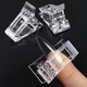 Set 5 clips pentru extensii unghii, plastic transparent, reutilizabile, usor de utilizat