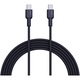 Cablu AUKEY CB-NCC1 C to C 60W/480Mbps 1M, braided cable USB2.0, black