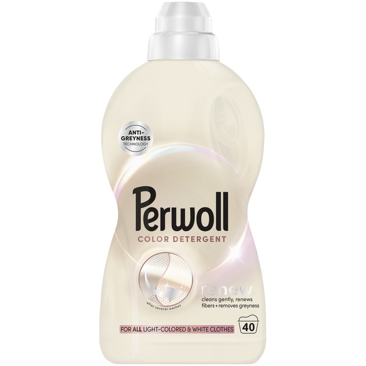 Течен перилен препарат Perwoll Light Colours, 40 пранета, 2000 мл