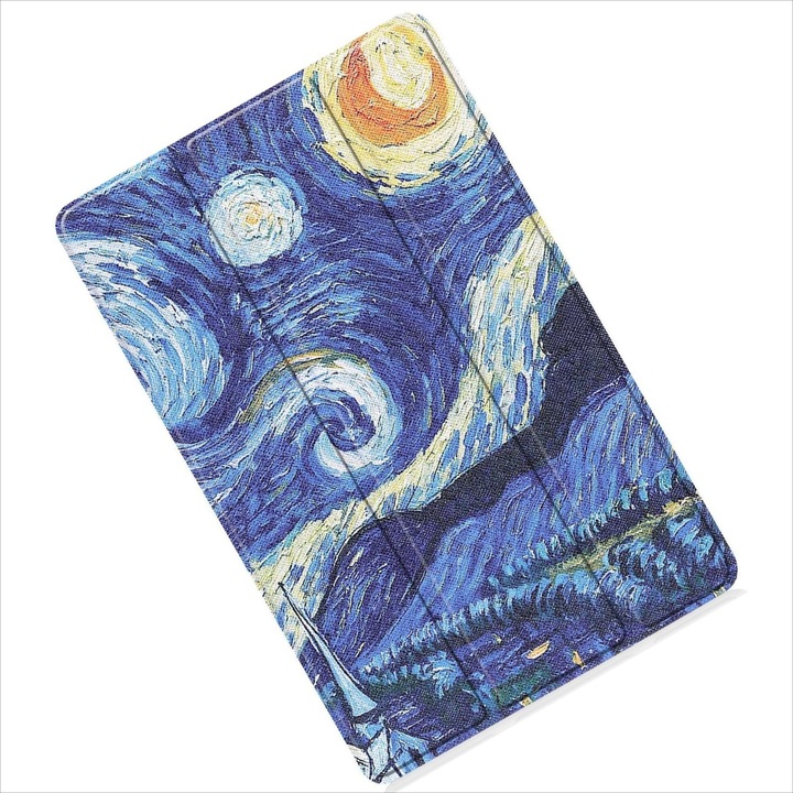 OEM Bőr tablet tok Apple iPad 10 2022 10.9"-hez, teljes védelem, kiváló minőség, csillagos éjszakai dizájn, többszínű, ellenáll az ütéseknek és kopásnak, bőr és alátámasztja a támasztékot