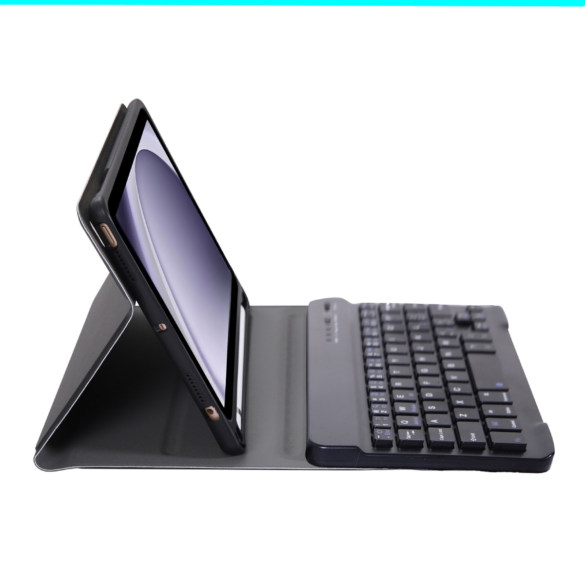 Husa cu tastatura pentru Samsung Galaxy Tab A9 SM-X110/SM-X115 8.7 inch si tastatura Bluetooth wireless, suport de pix, Functie de somn / trezire, incizie precisa, suprafata din piele PU, rezistenta la soc si cadere, suport multi unghi, 8.7inch, Mov