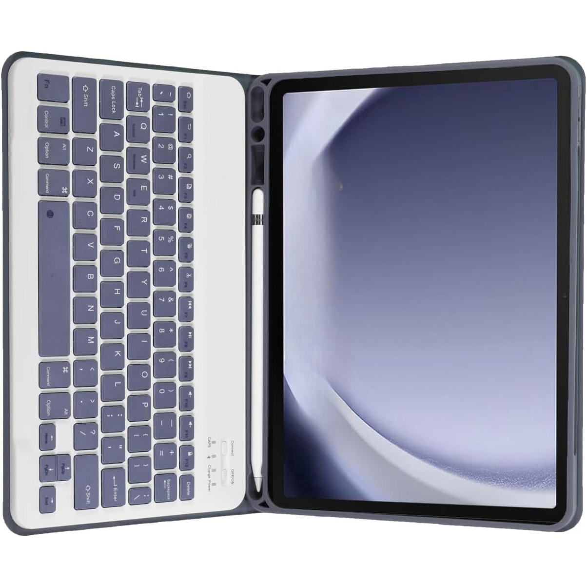 Husa cu tastatura pentru Samsung Galaxy Tab A9 SM-X110/SM-X115 8.7 inch si tastatura Bluetooth wireless, suport de pix, Functie de somn / trezire, incizie precisa, suprafata din piele PU, rezistenta la soc si cadere, suport multi unghi, 8.7inch, Mov
