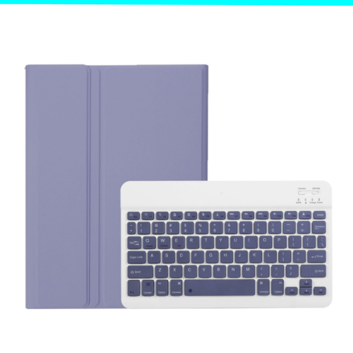 Husa cu tastatura pentru Samsung Galaxy Tab A9 SM-X110/SM-X115 8.7 inch si tastatura Bluetooth wireless, suport de pix, Functie de somn / trezire, incizie precisa, suprafata din piele PU, rezistenta la soc si cadere, suport multi unghi, 8.7inch, Mov